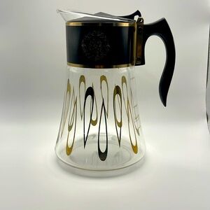 David Douglas Vintage Coffee Pot  40 Ounce MCM‎ Black & Gold